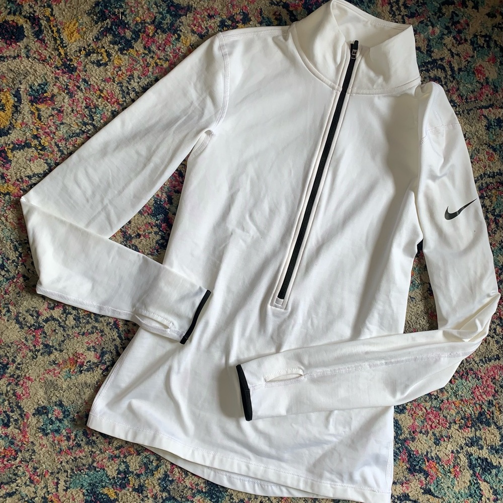 White Nike half zip